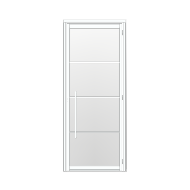 Skantrae SlimSeries Alu - Metalen Deur Wit met Kozijn